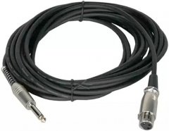 КОММУТАЦИЯ, РАЗЪЕМЫ, ПЕРЕХОДНИКИ Invotone ACM1006/BK микрофонный кабель, 6,3джек моно <-> XLR3F (мама), длина 6 м (черный)