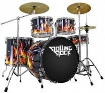 Rolling Rock JR-2232C Fire Ударная установка Барабаны: Бас-бочка 22"х16” Том-бас 16”x16" Том-альт 13”x10" Том-альт 12”x9" Малый-барабан 14”x 5,5". В к от музыкального магазина МОРОЗ МЬЮЗИК