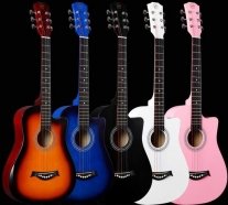 Foix FFG-3860C-BK акустическая гитара 38" с вырезом, цвет чёрный от музыкального магазина МОРОЗ МЬЮЗИК