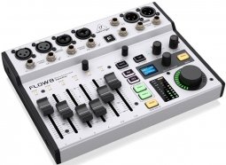 Behringer FLOW 8 цифровой микшерный пульт, 8 каналов: вход 4 TRS, 2 XLR, 2 XLR/TRS, USB порт; выход для педали, наушников, 2 TRS Send, 2 XLR. Bluetoot от музыкального магазина МОРОЗ МЬЮЗИК