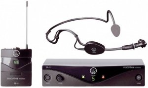 AKG Perception Wireless 45 Sports Set BD A (530.025-559МГц) радиосистема с оголовьем C544L, SR45 стационарный приёмник, PT45 поясной передатчик от музыкального магазина МОРОЗ МЬЮЗИК