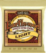 Ernie Ball 2004 струны для акустической гитары (11-15-22w-30-42-52) Earthwood 80/20 Bronze Light, стальная лужёная шестигранная сердцевина от музыкального магазина МОРОЗ МЬЮЗИК