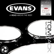 Evans ETP-EC2SCLR-R НАБОР Пластики для ТОМ барабана 10", 12", 16", Edge Control Clear, двойные, прозрачные от музыкального магазина МОРОЗ МЬЮЗИК
