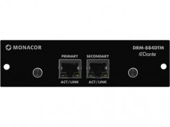 MONACOR DRM-884DTM Интерфейсный модуль для интеграции матричного аудиокоммутатора DRM-884 в сеть Dante®, 8 цифровых входа и 8 цифровых выхода, от музыкального магазина МОРОЗ МЬЮЗИК